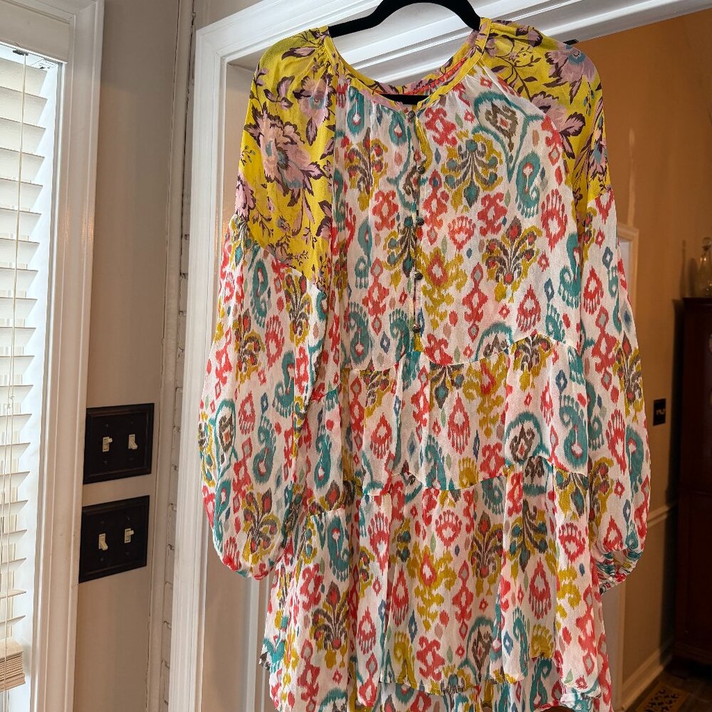 ANTHROPOLOGIE TUNIC SIZE L BOHO STYLE